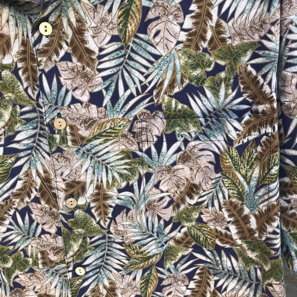 TORI RICHARD HAWAIIAN BUTTON DOWN SHIRT MENS L - Picture 6 of 9